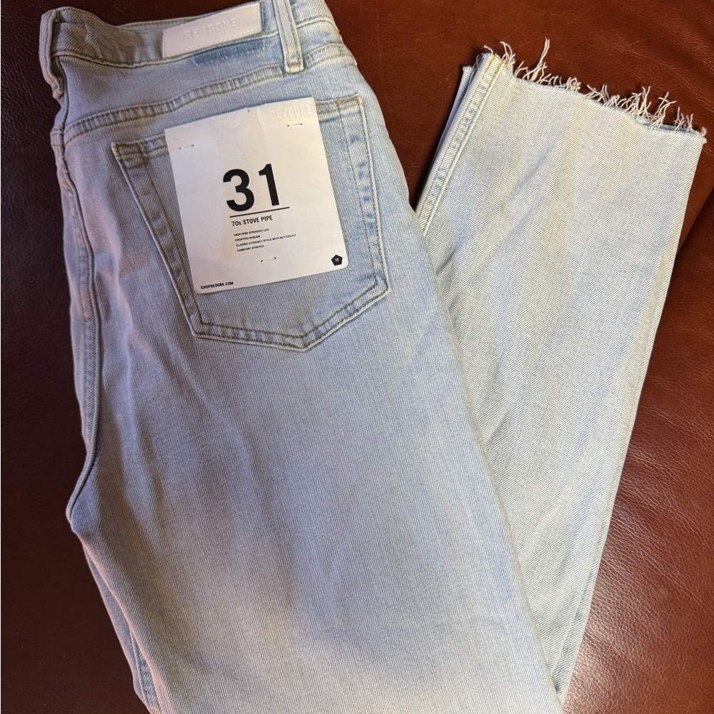 RE/DONE REDONE 70s stove pipe jeans Icy Blue